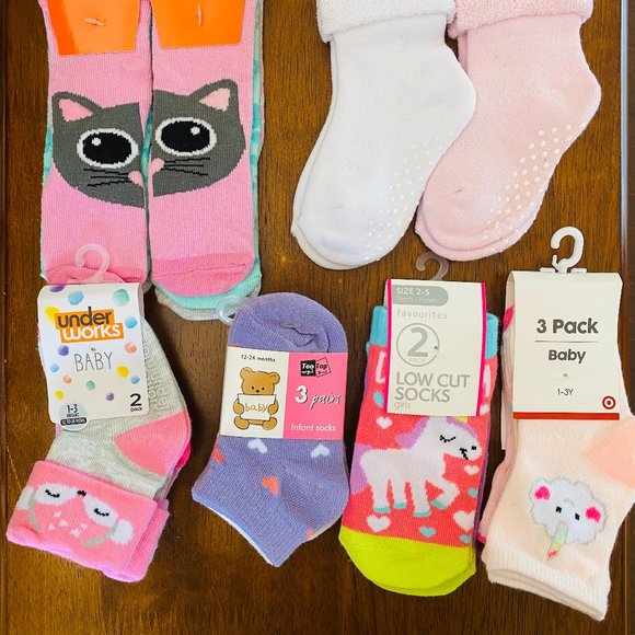 BRAND NEW Baby Toddler Girl 1-3 Years Socks Bundles - Picture 2 of 2